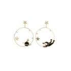 Asymmetric Astronaut Drop Earring