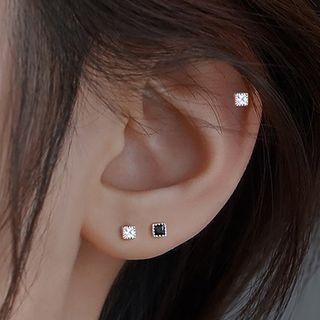 Cube Rhinestone Earring