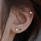 Cube Rhinestone Earring
