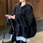 Hooded Zip-up Fleece Jacket / Long-sleeve T-shirt