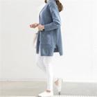Open-front Boxy Knit Cardigan