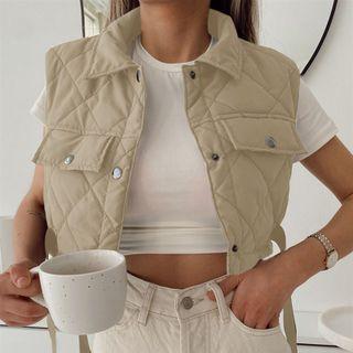 Quilted Cropped Vest