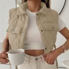 Quilted Cropped Vest