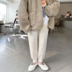 Fleece-lined Cotton Jogger Pants