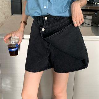 Irregular Denim Skorts