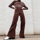 Corduroy High Waist Boot Cut Pants