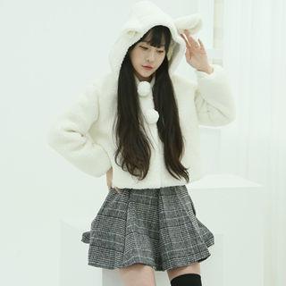 Bunny-ear Hood Dumble Jacket One Size