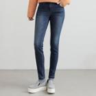 Hidden Band-waist Fleece-lined Skinny Jeans