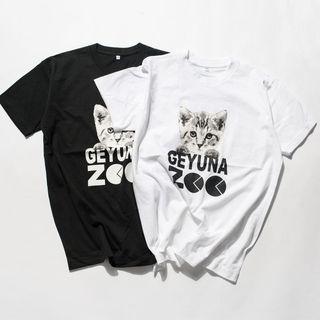Couple Matching Printed Short-sleeve Tee