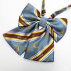 Striped Bow Tie Bow Tie - Stripe - Sky Blue & Yellow & Brown - One Size