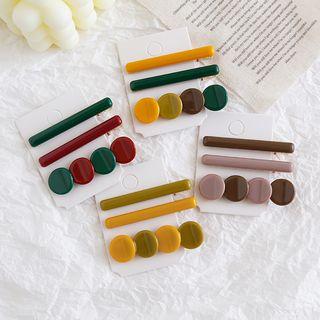 Set: Acrylic Bar / Disc Hair Clip