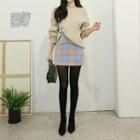 Plaid Winter Miniskirt