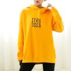 Embroidered Hoodie Yellow - One Size