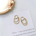 Layered Chain Stud Earring 1 Pair - As Shown In Figure - One Size