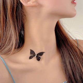Butterfly Necklace 1 Pc - Butterfly - Black - One Size
