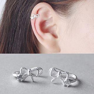 Bow Sterling Silver Ear Cuffs