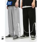 Button-side Wide-leg Sweatpants