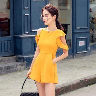 Cut-out Wide-leg Playsuit