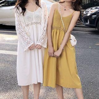 Spaghetti-strap Crochet Dress / Cardigan