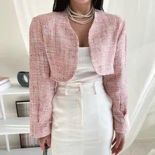 Open-front Tweed Bolero Jacket