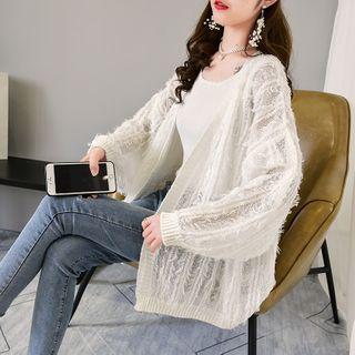 V-neck Fringed Cardigan