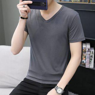 Set: Short-sleeve Plain T-shirt