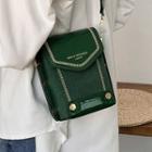 Patent Panel Faux Leather Crossbody Bag