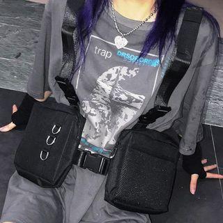 Buckle Chest Rig Belt Bag Black - One Size