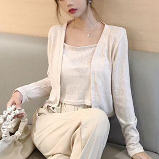 Set Of 2: Camisole Top + Light Jacket