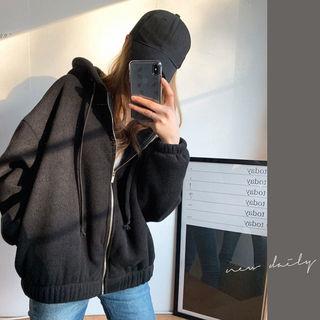 Fleece Lined Oversized Zip Hoodie
