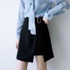 Mini Slit A-line Skirt