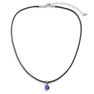 Bead Pendant Cord Choker Black - One Size