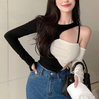Color Block Panel Asymmetrical Top