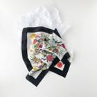 Floral Print Neck Scarf Black - One Size