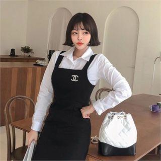 Round-hem Shirred Shirt