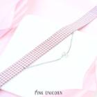 Houndstooth Layered Choker Pink - One Size