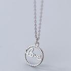 925 Sterling Silver Lettering Hoop Necklace As Shown In Figure - One Size