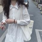 Tiered Mini Shirt Dress