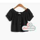 Off-shoulder Cropped Top