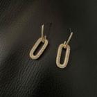Rhinestone Chain Link Drop Earring 1 Pair - Gold - One Size