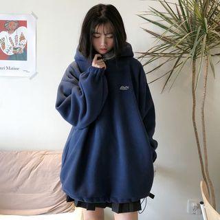 Lettering Hoodie Sapphire Blue - One Size