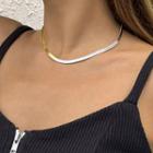 Snake Chain Choker 4195 - Gold & Silver - One Size