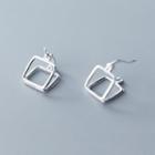 925 Sterling Silver Square Earring 1 Pair - S925 Silver - One Size