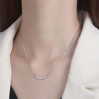Twisted Pendant Sterling Silver Necklace