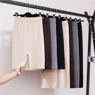 Rib-knit Pencil Skirt (long / Short)