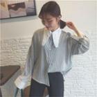 Backless Pinstriped Shirt