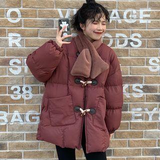 Toggle Padded Jacket Red - One Size