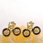Bicycle Earrings  Black - One Size