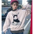 Rabbit Embroidery Sweatshirt