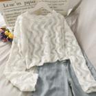 Eyelet Loose-fit Lace Top White - One Size